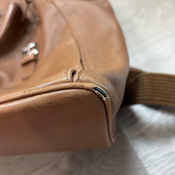 Rare Vintage Coach 5408 Drawstring Buckle Flap Leather Backpack Daypack Purse - Picture 9 of 13